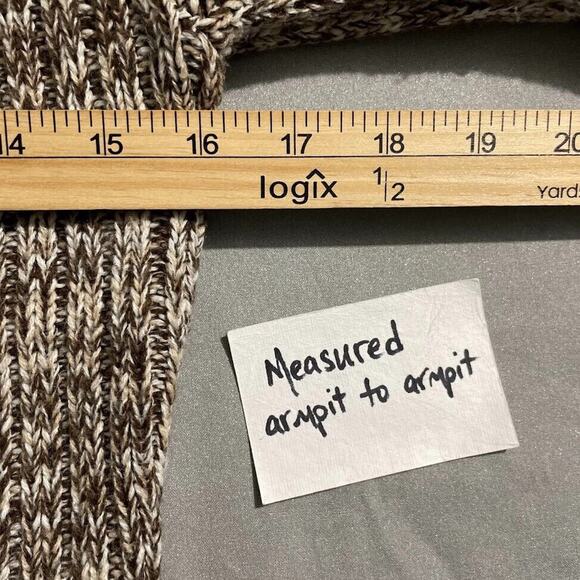 Y2K 2000s Energie Junior Size Large Brown Shawl Collar Cropped Baby Cardigan - Picture 7 of 8